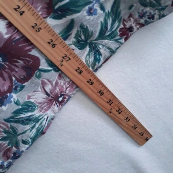 B I Gear Sport Shirt Top Womens 24W Gray Floral Long Sleeve - Picture 6 of 10